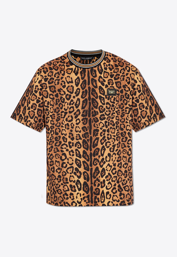 Leopard Print Crewneck T-shirt