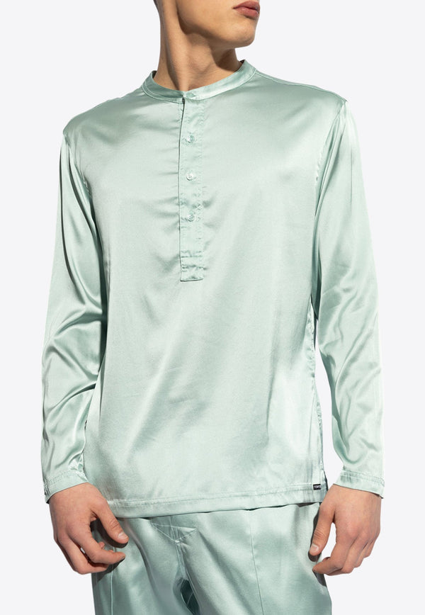 Henley Silk Pajama Top