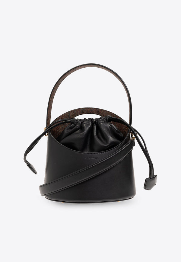 Medium Saturno Leather Bucket Bag