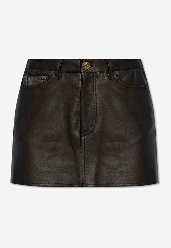 Nappa Leather Mini Skirt