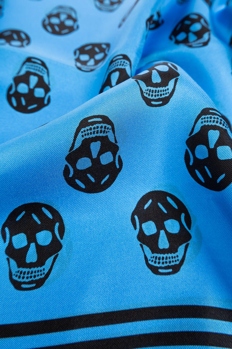 Biker Skull Silk Square Scarf