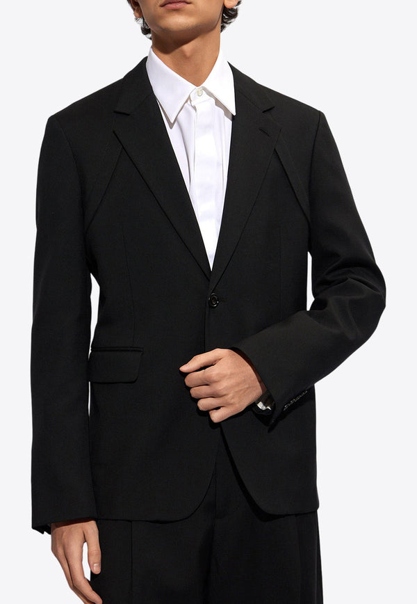 Single-Breasted Wool Blazer