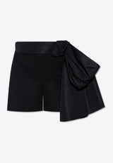 Bow Embellished Mini Tailored Shorts