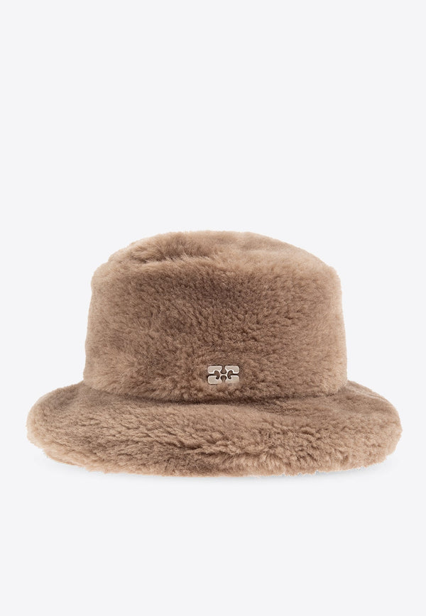 Logo-Plaque Fluffy Bucket Hat