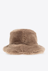 Logo-Plaque Fluffy Bucket Hat