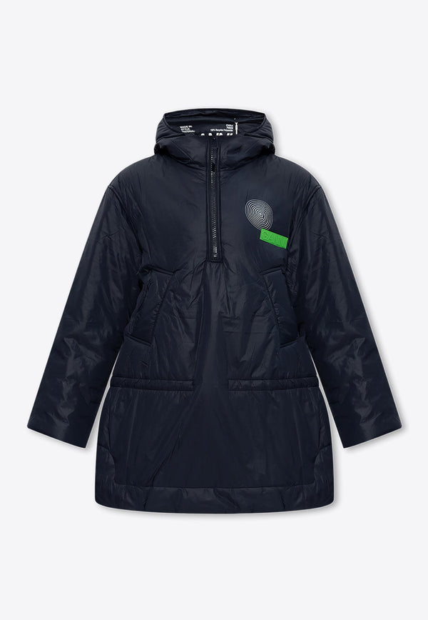 Logo Patch Hooded Padded Jacket