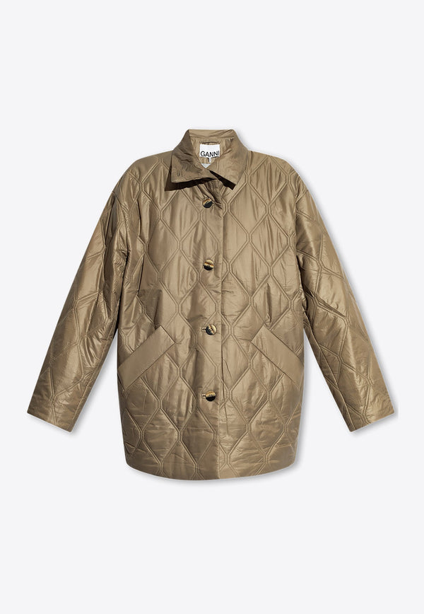 Single-Breasted Quilted Jacket