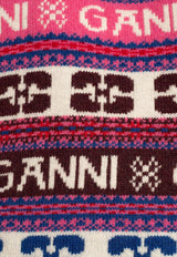 Wool-Blend Fair Isle Logo Sweater