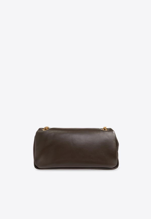 Calypso Plunged Leather Shoulder Bag
