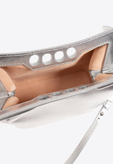 The Mini Peak Metallic Leather Shoulder Bag