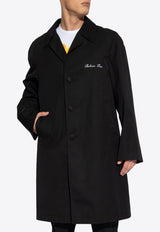 Signature Logo Single-Breasted Coat