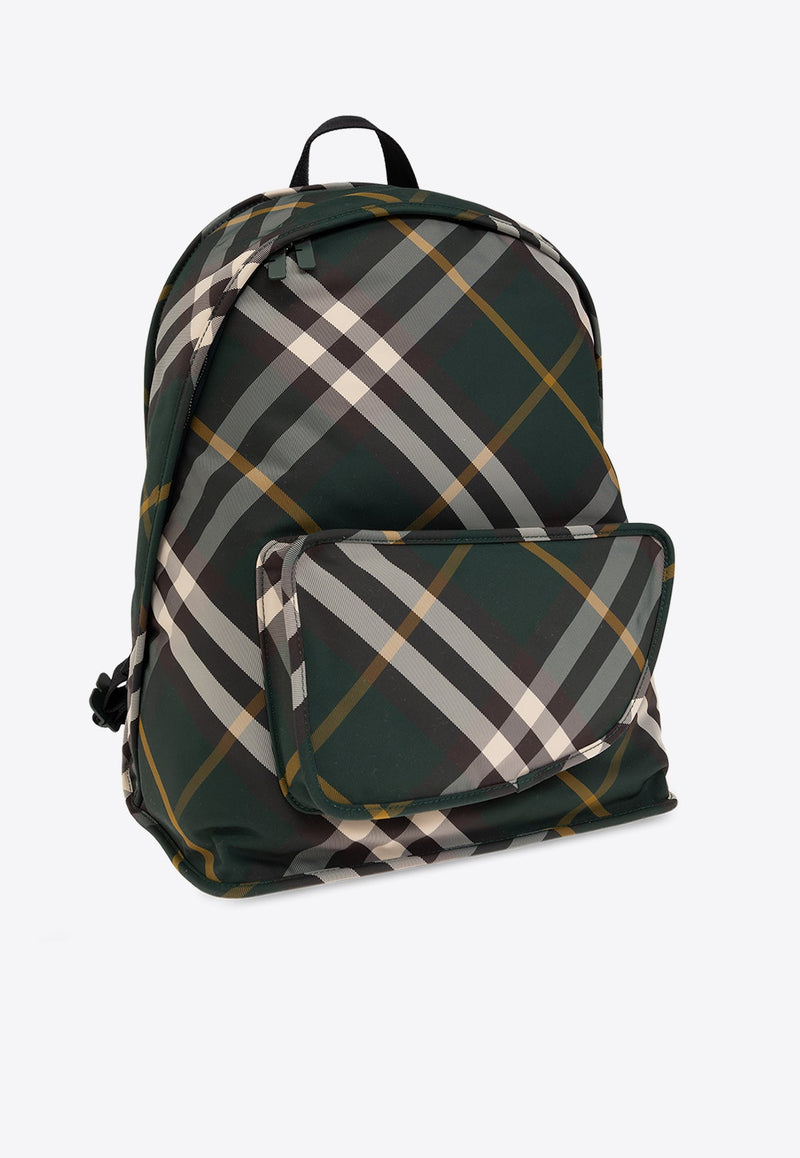 Large Shield Checked Backpack