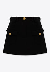 A-line Mini Wool Skirt