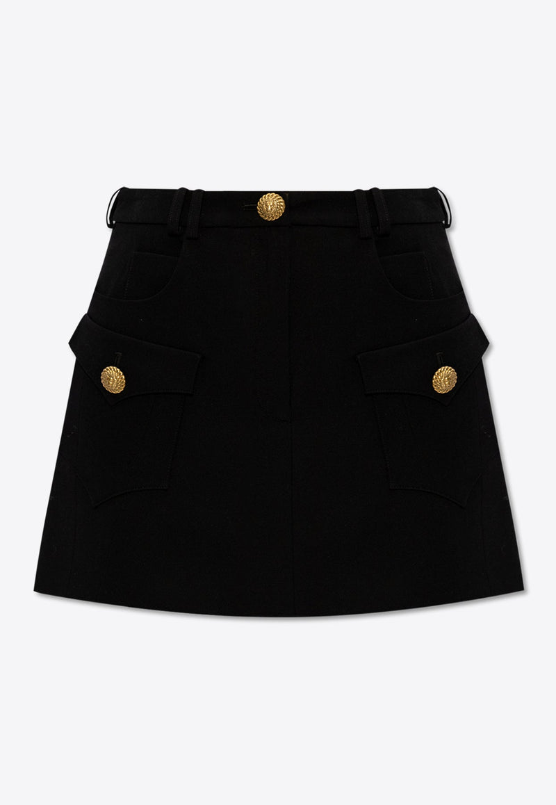 A-line Mini Wool Skirt