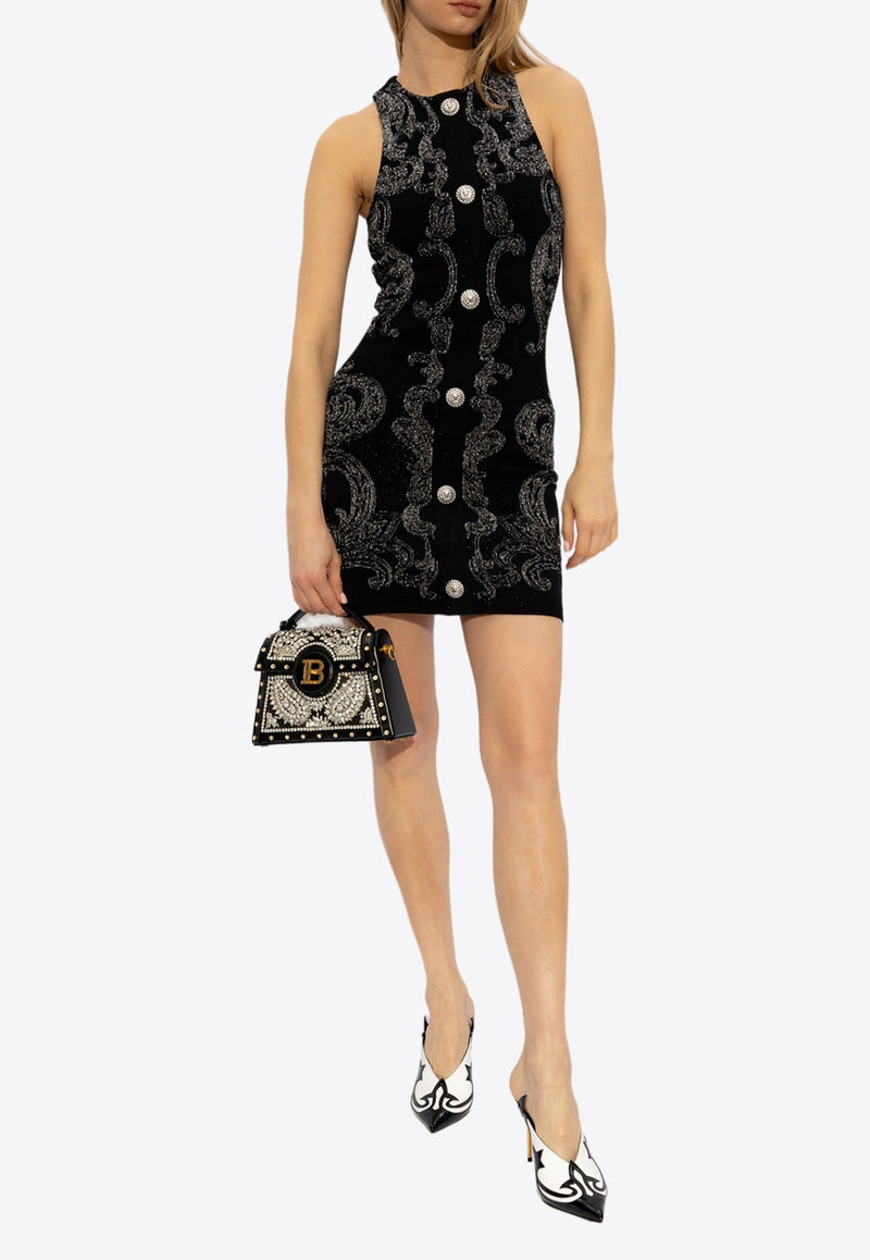 Paisley Jacquard Mini Dress