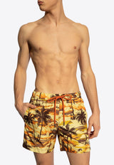 Tropical Print Swim Shorts