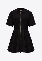 Zip-Up Mini Polo Dress