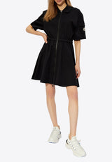 Zip-Up Mini Polo Dress