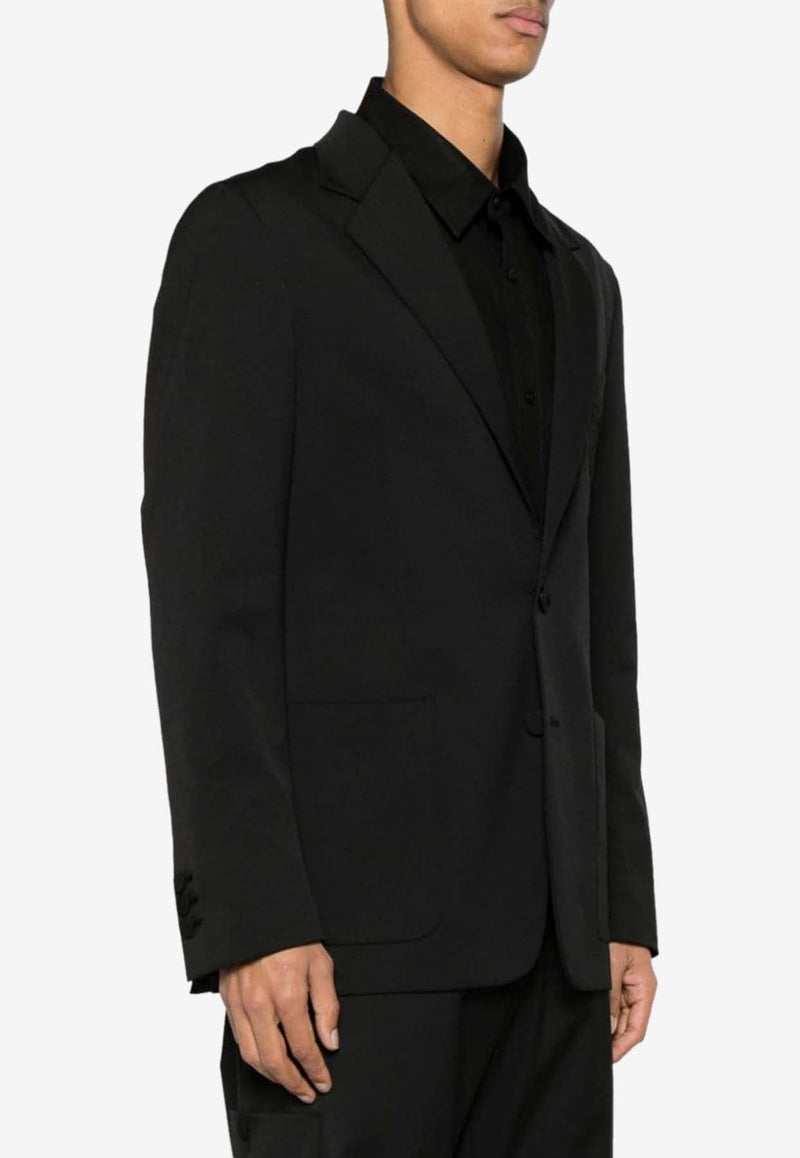 Single-Breasted Twill Blazer