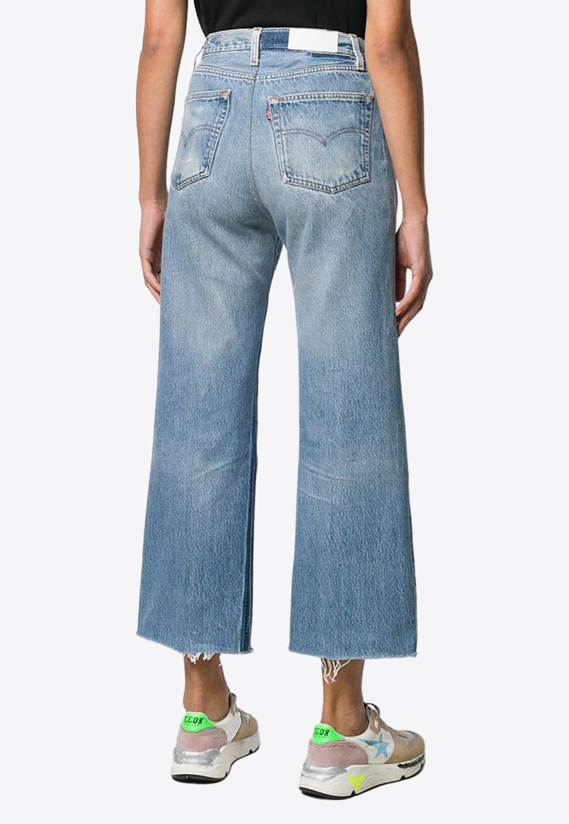 Wide-Leg Cropped Jeans