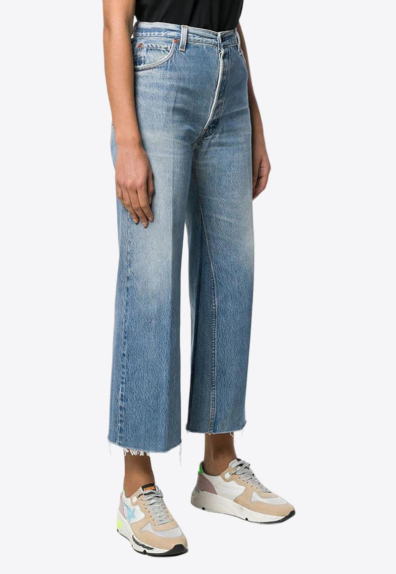 Wide-Leg Cropped Jeans