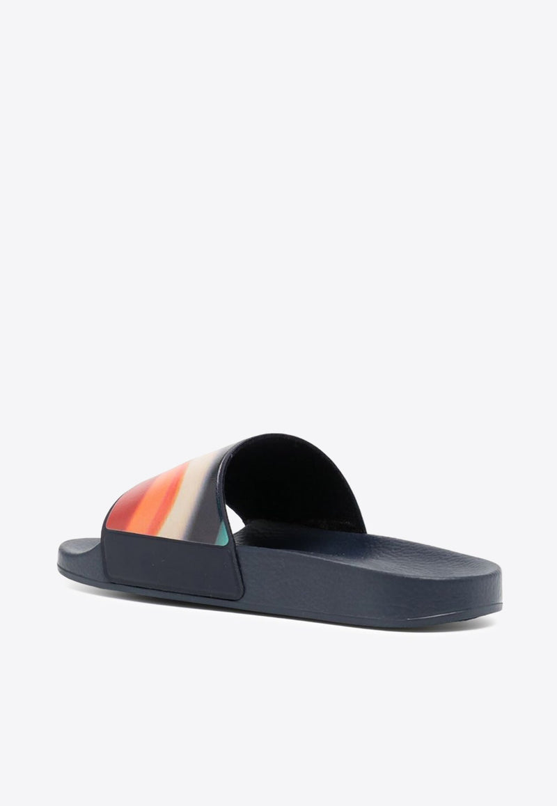 Striped Rubber Slides