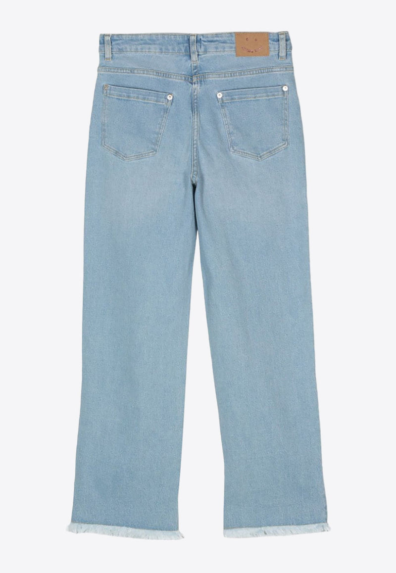 Logo Patch Straight-Leg Jeans