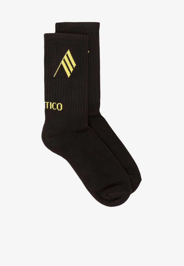 Intarsia Knit Logo Socks