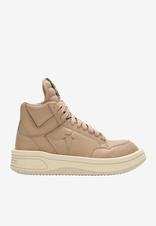 Turbowpn High-Top Sneakers in Calf Leather