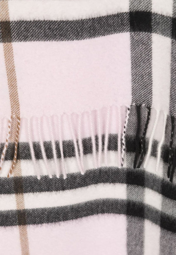 Check-Pattern Cashmere Scarf