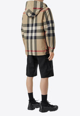 Reversible Checked Hooded Jacket