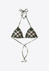 Check-Pattern Bikini Top