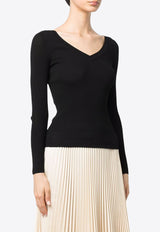 Cipria V-neck Fine Knit Sweater