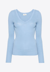 Cipria V-neck Fine Knit Sweater