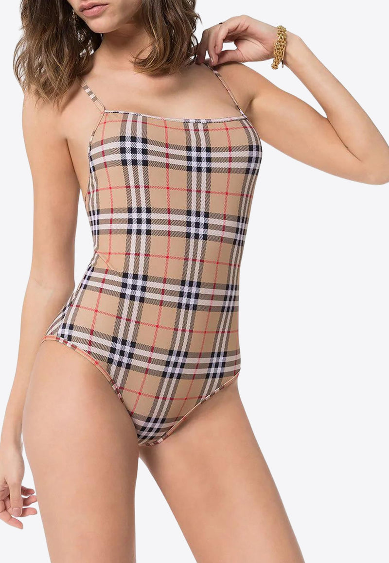 Vintage Check One-Piece Swimsuit