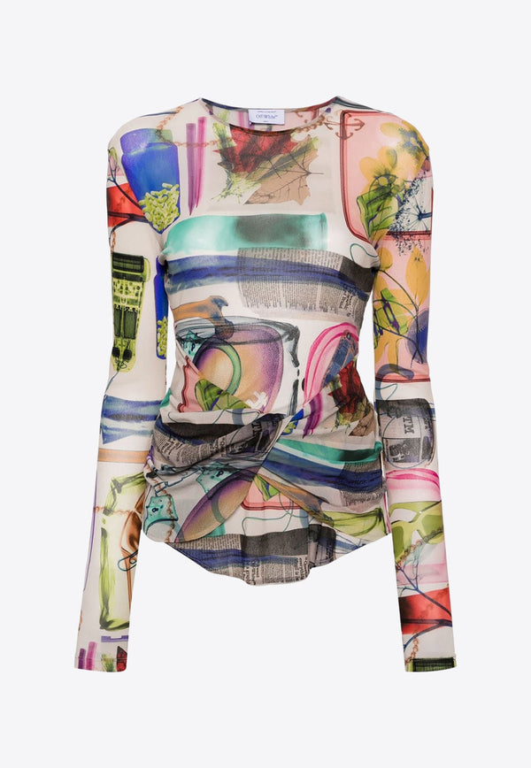 X-ray Printed Long-Sleeved Top