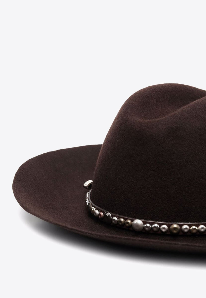 Studded Strap Cowboy Hat