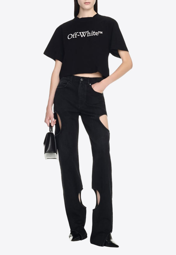 Meteor Cut-Out Straight-Leg Jeans