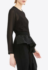 Ferrera Semi Sheer Long-Sleeved T-shirt