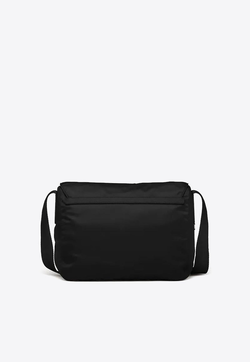 Re-Nylon Logo Plaque Crossbody Bag