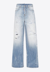 Distressed Faded Traveler Jeans