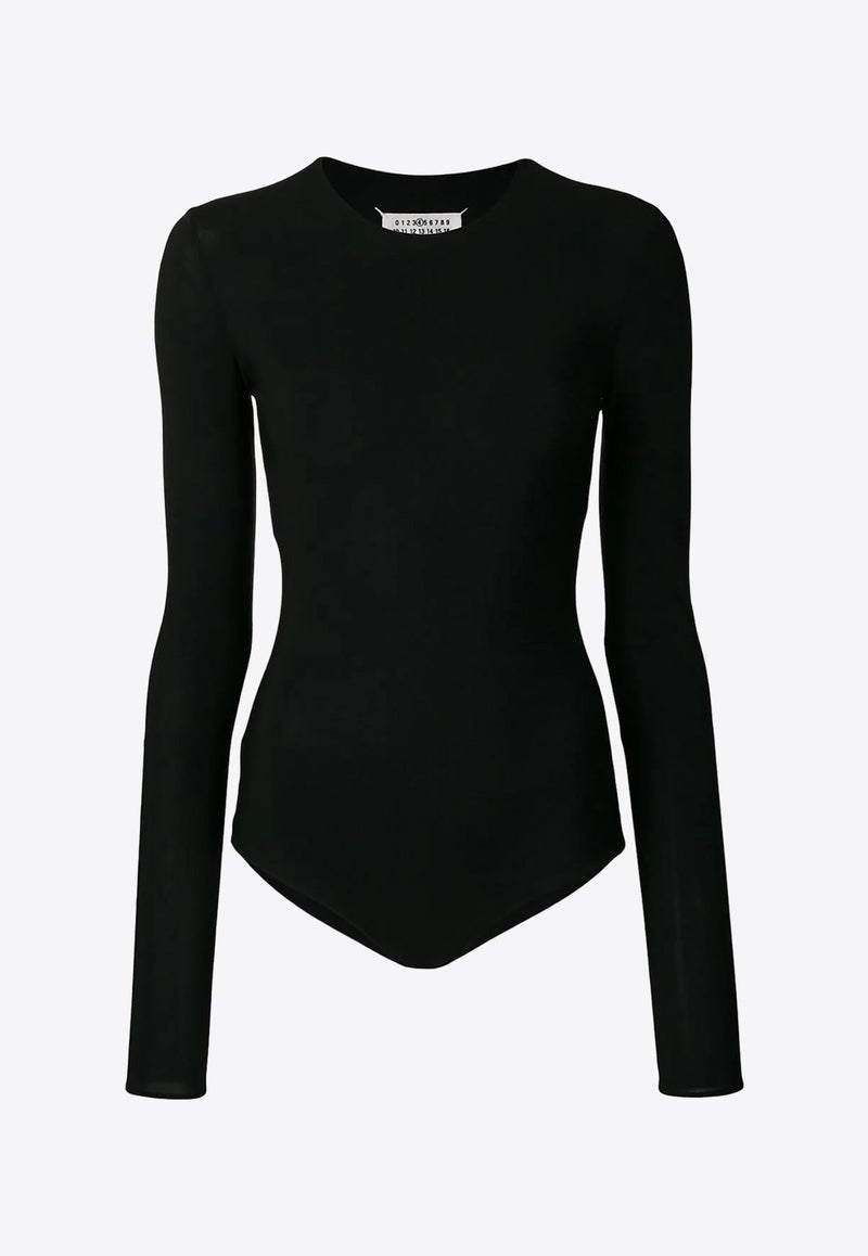 Long-Sleeved Ribbed Bodysuit