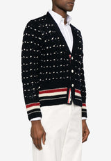 RWB Stripe Cable Knit Cardigan