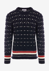 Donegal Cable-Knit Crewneck Sweater