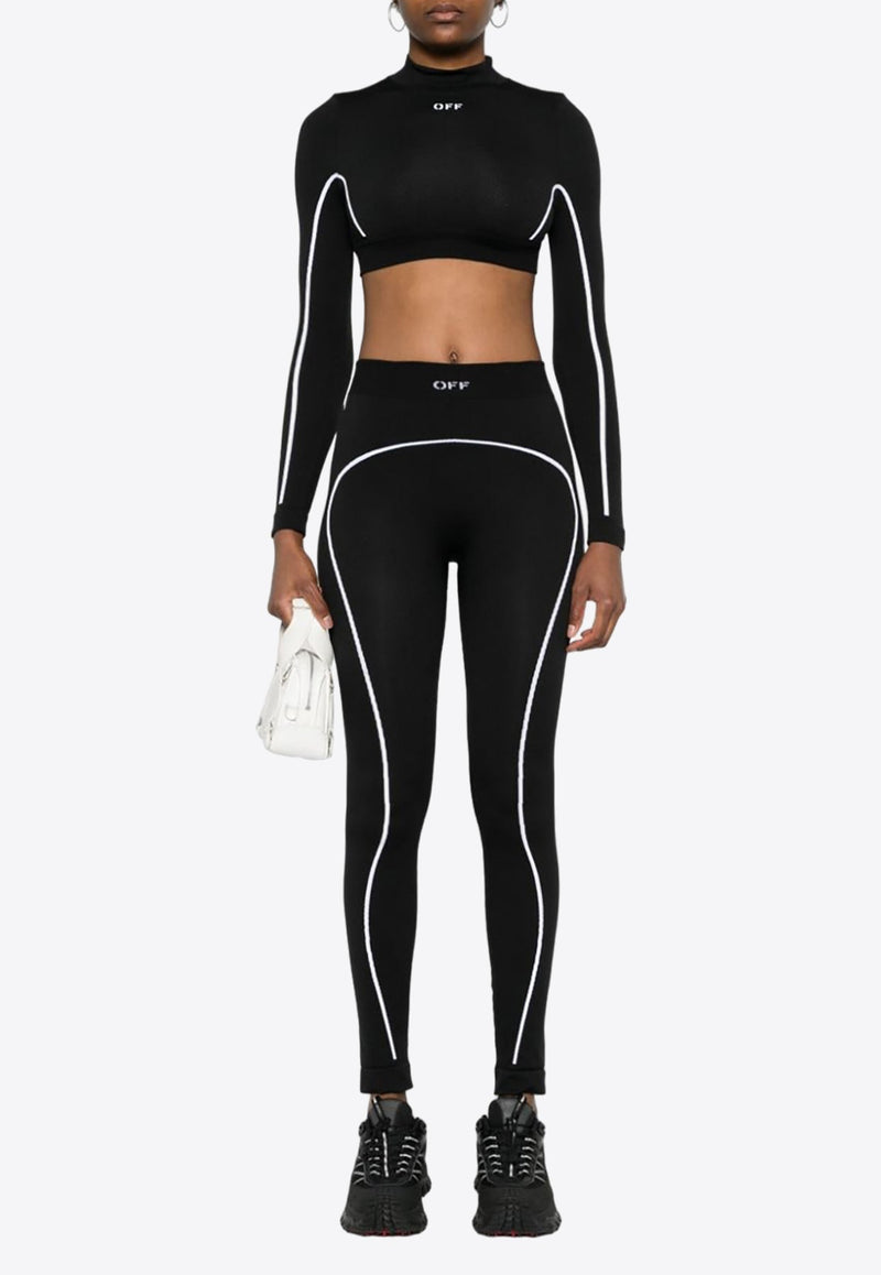 Logo Embroidered Seamless Leggings