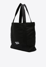 Fox Logo Print Canvas Tote Bag