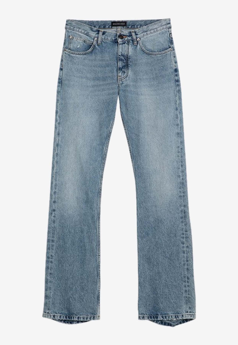 Low-Waist Straight Jeans