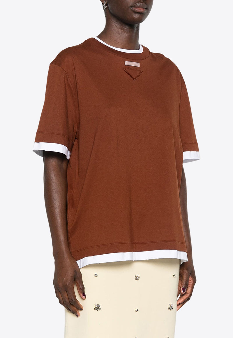 Logo Patch Layered Crewneck T-shirt