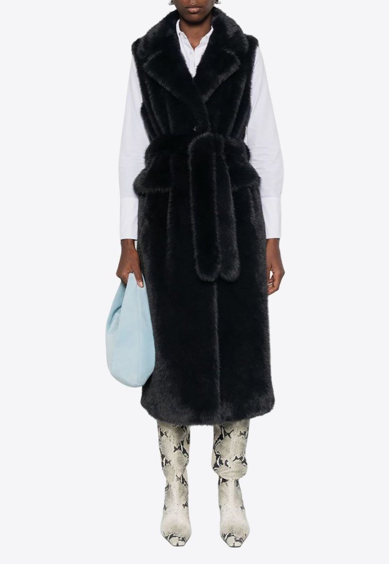 Pathos Faux-Fur Sleeveless Long Coat