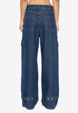 Cigan Wide Cargo Denim Pants